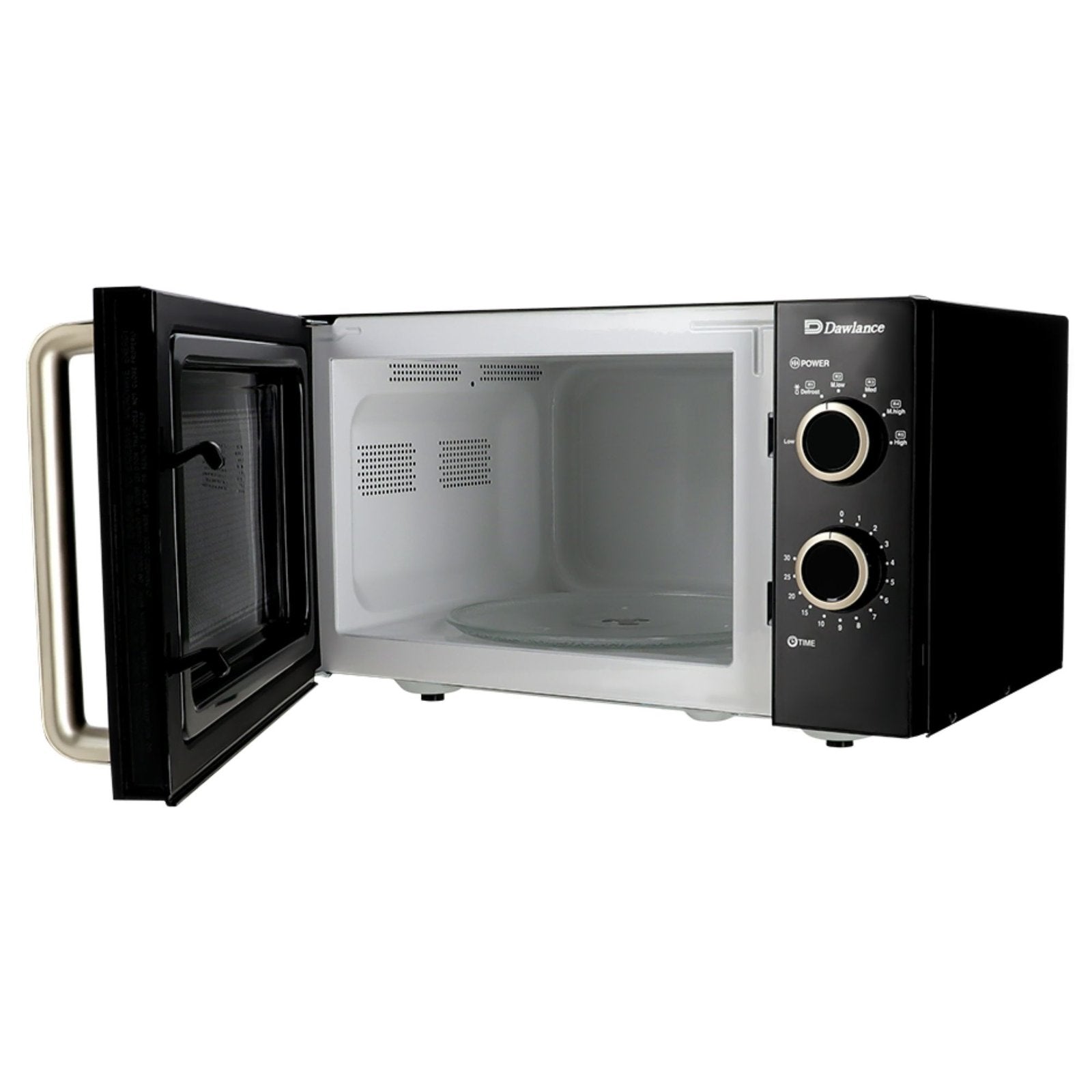 Dawlance DW-374 23 Ltr Heating Microwave Oven 5 Power Levels, Mechanical Rotary Controls, Voltage 230 V, Manual Solo Control | Hot Deals at Electro Zone