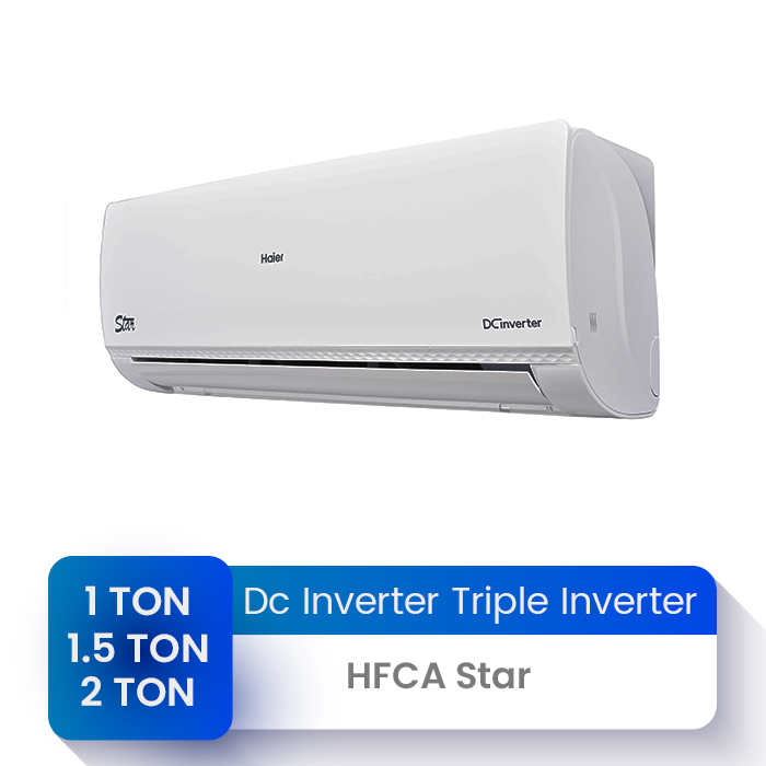 Haier HSU-12 HFCA 1 Ton Triple Inverter Star, Self-Cleaning, UPS Enabled, Efficient Power Input