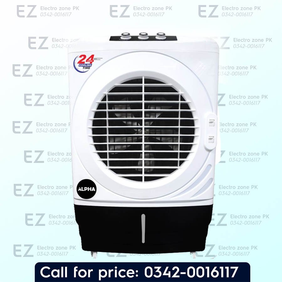 Alpha 2500ps Air Cooler Semi Auto Comfort Cool features powerful airflow, efficient cooling and comfort performance for cooler spaces at Electro Zone Pakistan.