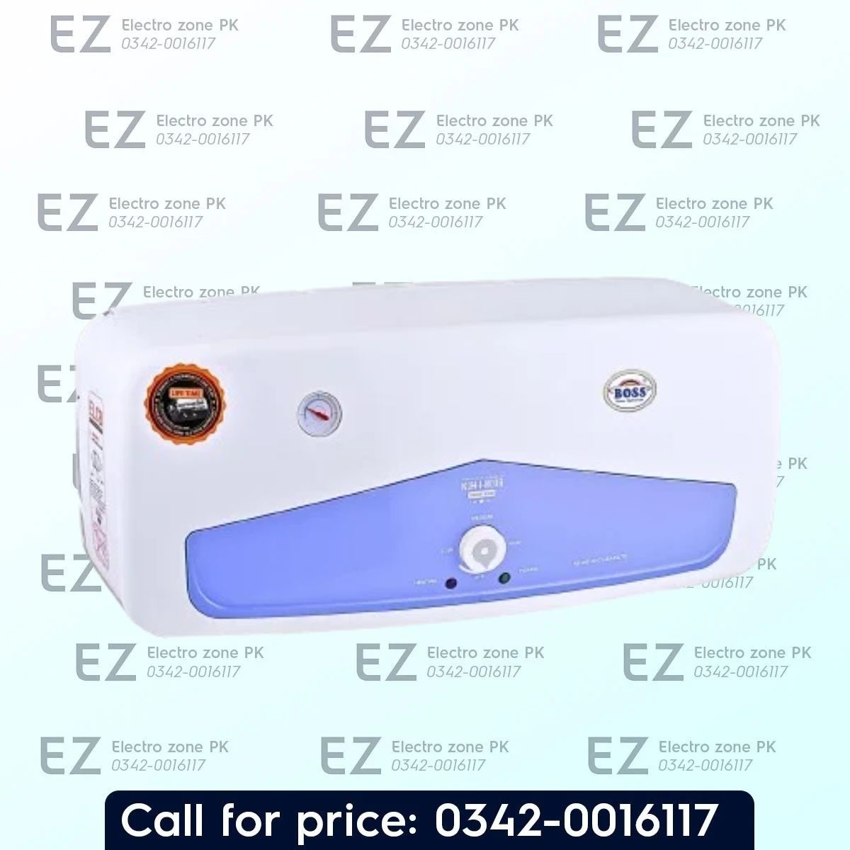 Boss KE SIE 25CL SS Elite ELCB Electric Geyser with 25L stainless steel tank, 1500W heating, and ELCB safety protection at Electro Zone PK.