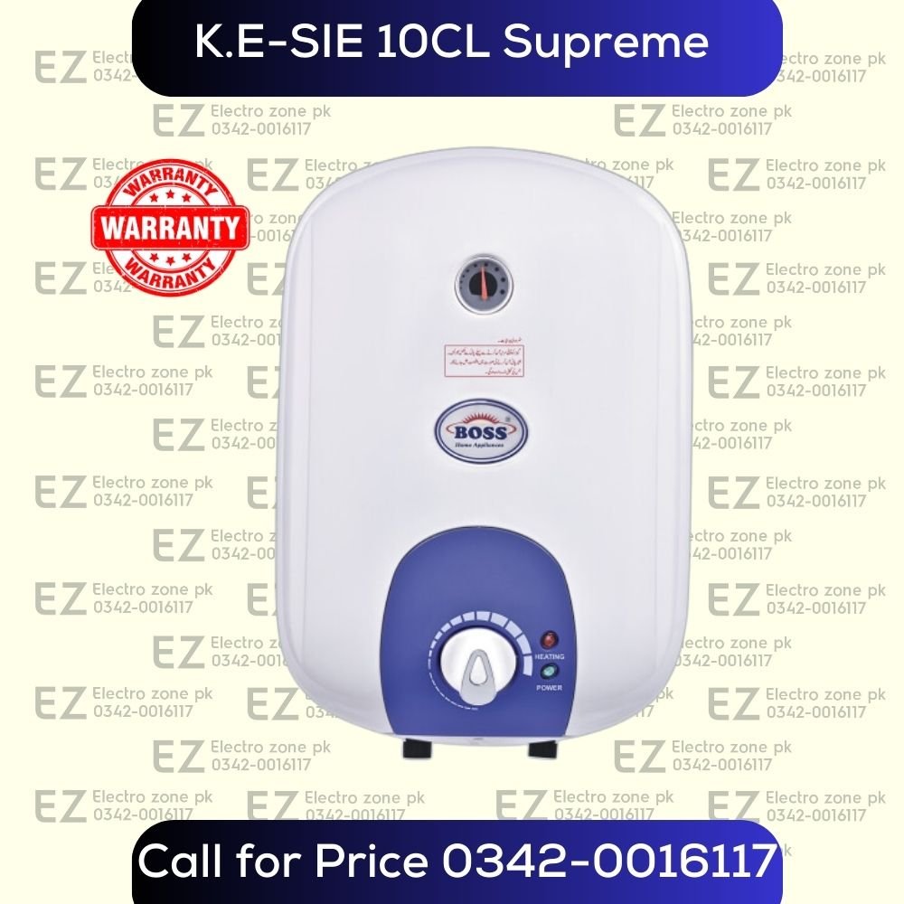 Boss SIE 10CL Supreme Instant Electric Water Geyser features instant heating, efficient electric performance and reliable hot water supply at Electro Zone Pakistan.