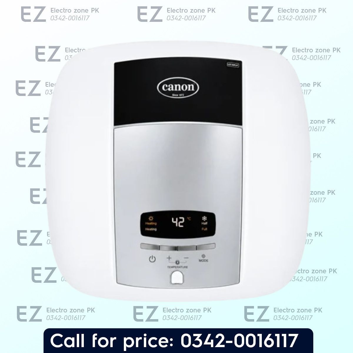 Canon Fast FEWH 30LCM 3P Electric Water Geyser with 30L capacity, ABS body, Blue Diamond inner tank coating, and reliable heating at Electro Zone PK.