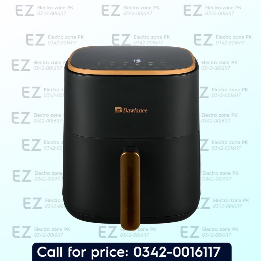 Dawlance Air Fryer 6322 D XL 5.5 LTR Capacity features 5.5L capacity, rapid air circulation, adjustable temperature and timer controls at Electro Zone Pakistan.