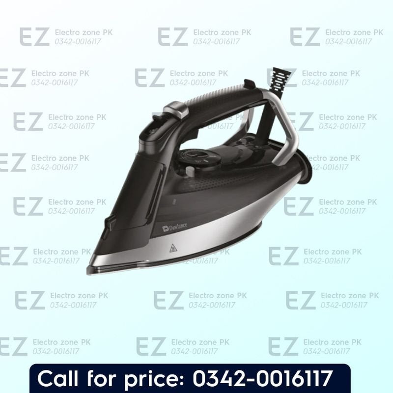 Dawlance DWSI 8000 Steam Pro Iron 2400W features powerful steam output, 2400W heating and efficient wrinkle removal for smooth clothes at Electro Zone Pakistan.