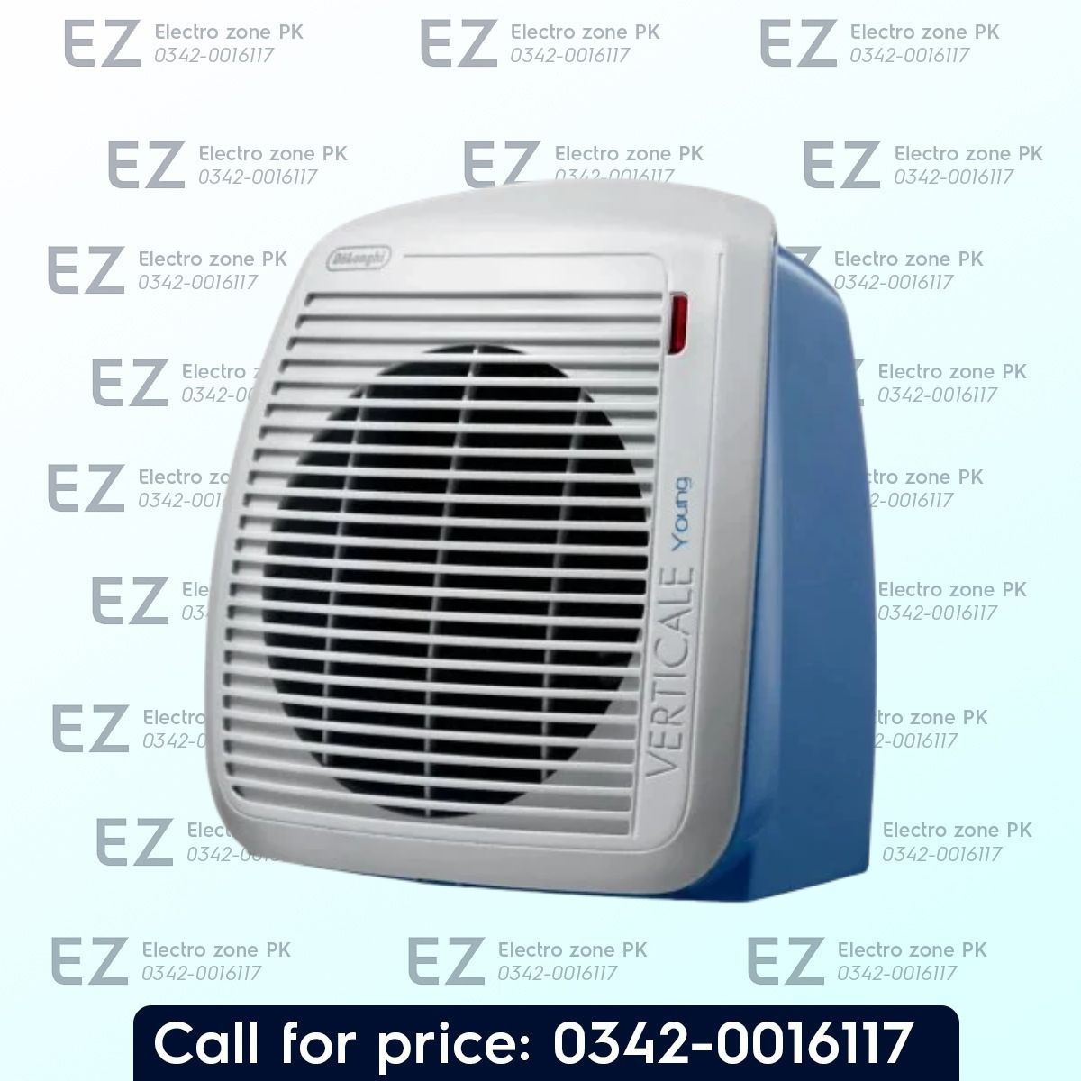 Delonghi HVY 1030 Fan Heater with adjustable heating settings and compact design for room comfort. Check the latest price in Pakistan at Electro Zone PK.