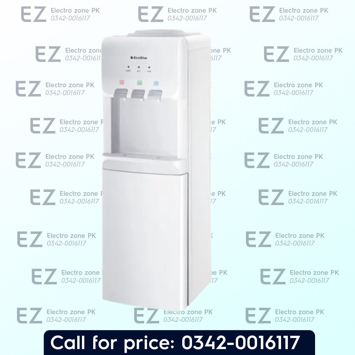 EcoStar WD 302F 16 Liters Water Dispenser offers hot and cold water, a spacious 16-liter capacity, efficient performance, and convenience for home or office use.