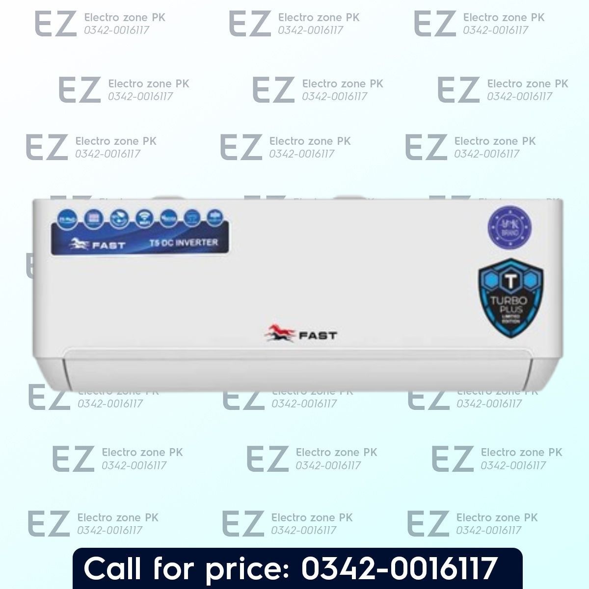 Fast 1.5 Ton 20FUK T5 Turbo Plus Inverter AC from Electro Zone Pakistan with powerful cooling, energy-efficient performance, turbo mode, and reliable operation.