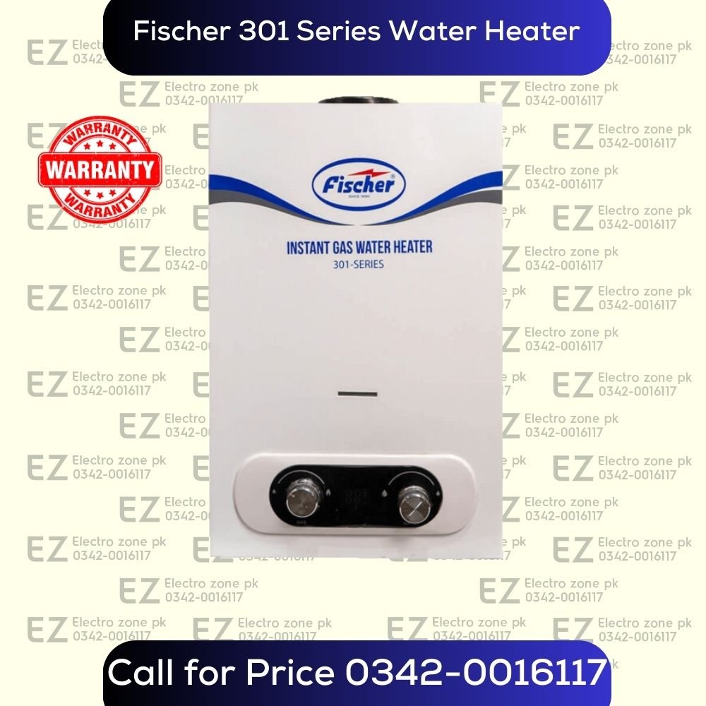 Fischer 301 Series Instant Water Geyser online at Electro Zone. Features automatic safety shut-off, overheat protection & fast heating. Best price in Pakistan