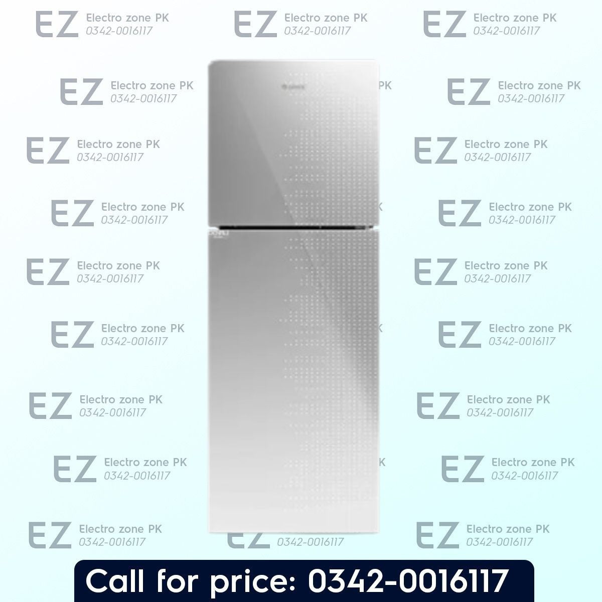Gree Denali 7680G 340 Liters Refrigerator with 4-star efficiency, R600a refrigerant, LED lighting, low-voltage operation at Electro Zone PK.