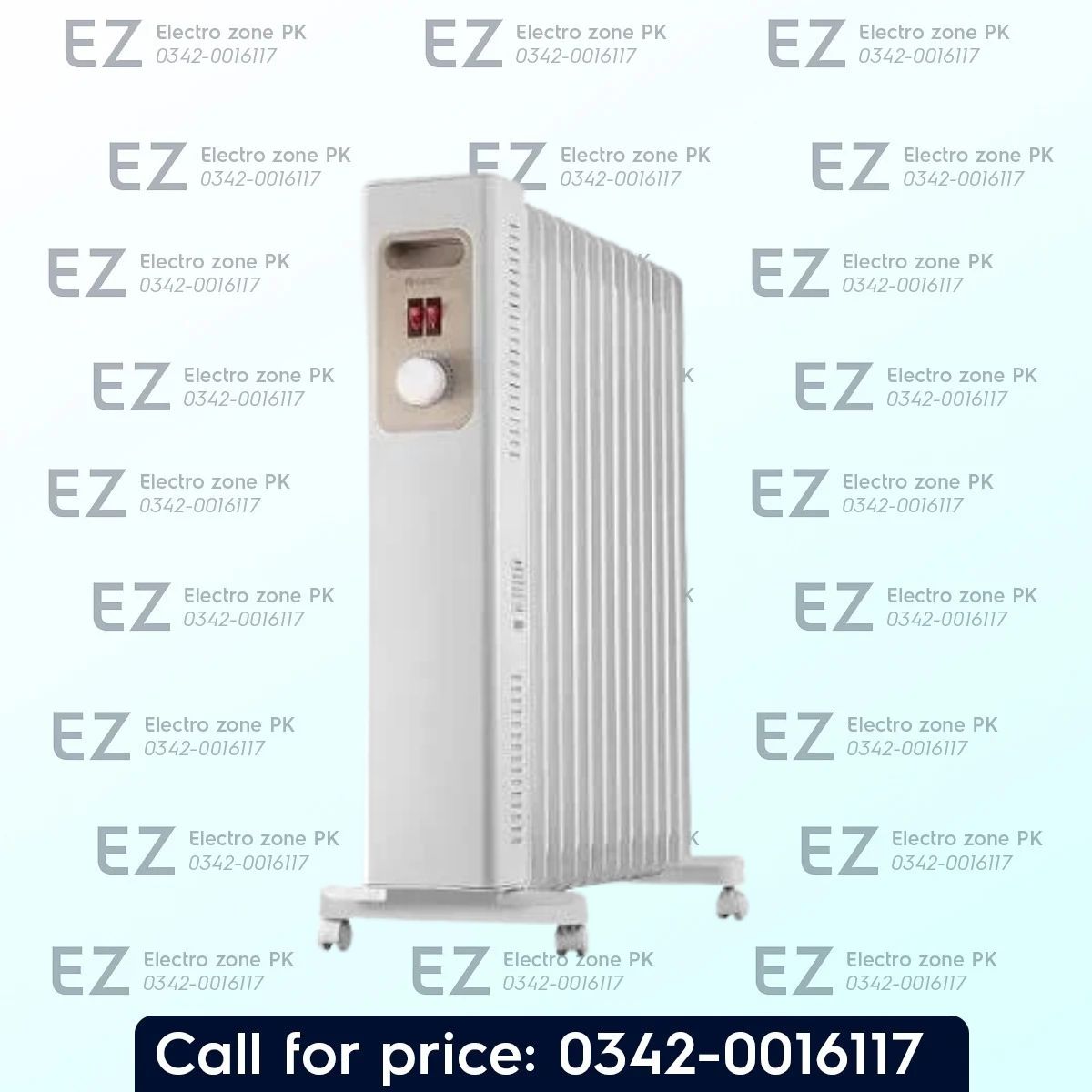 Gree GEH18 Oil Filled Radiator Heater offers adjustable heat settings, intelligent temperature control, and tip-over protection safe heating at Electro Zone PK.