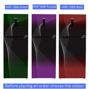 Haier HRF-398 IF Series Refrigerator in three color options.