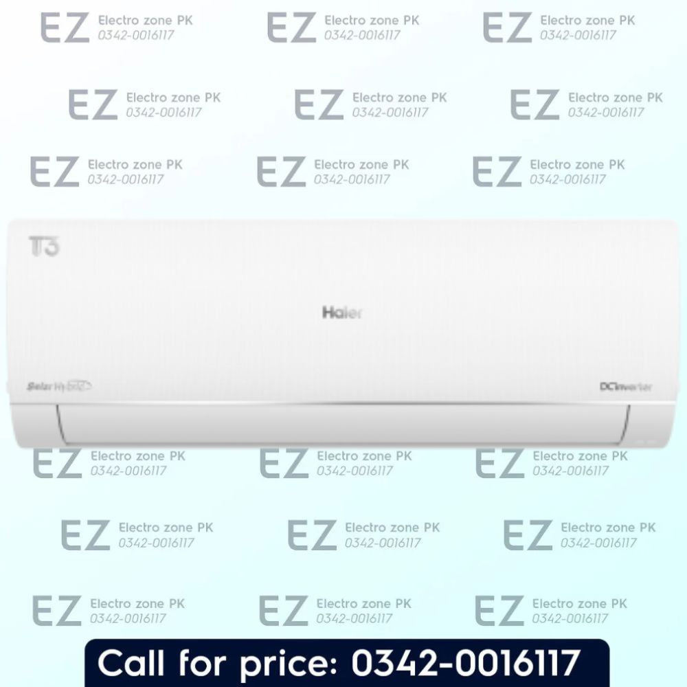 Haier 2 Ton Solar Hybrid IV T3 Plus DC Inverter AC features T3 compressor, solar compatibility and DC inverter control. Shop at Electro Zone Pakistan.