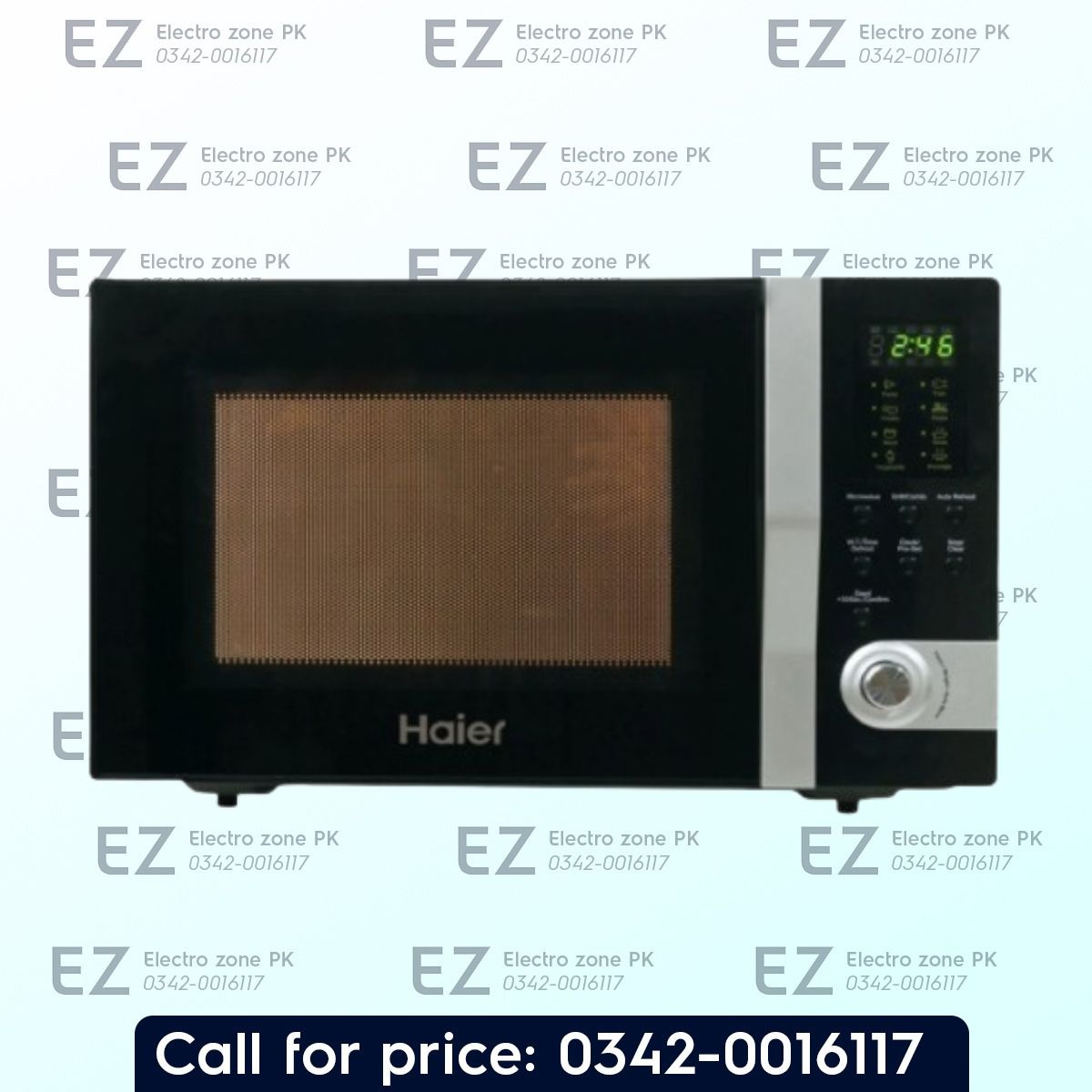 Haier 45 Liter HMN-45200ESD Microwave Oven features grill and cooking functions, digital controls and spacious capacity for convenient cooking at Electro Zone.