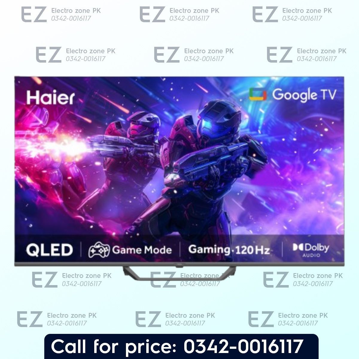 Haier 50 Inch H50S80EUX QLED Google TV with 4K display, vivid colors, smart Google TV features, and immersive entertainment for your home.