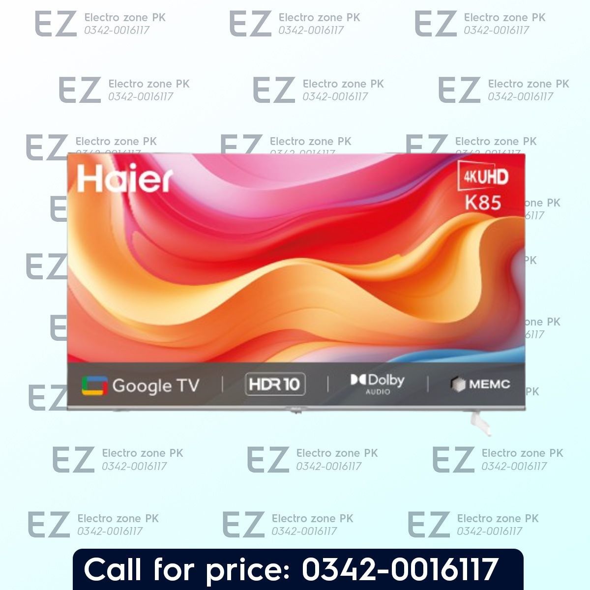 Haier 65-Inch H65K85FUX 4K Ultra HD Google LED TV with stunning visuals, Google TV, Dolby Audio, and smart entertainment at a great price.