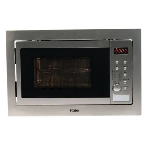 Haier HMM-25NG23 25L Built-In Microwave Oven features grill cooking, multi-stage heating and precise controls at Electro Zone Pakistan for easy cooking.
