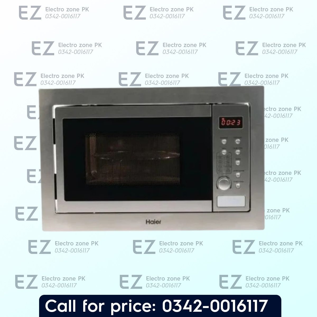 Haier HMM 25NG23 25L Built-In Microwave Oven features grill cooking, multi-stage heating and precise controls at Electro Zone Pakistan for easy cooking.