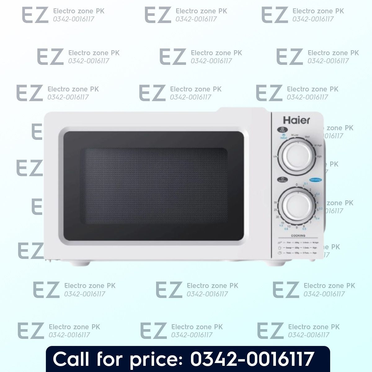 Haier HMN 20MXP5 20 Liter Solo Microwave Oven features 700W microwave power, mechanical controls and efficient heat distribution at Electro Zone Pakistan.