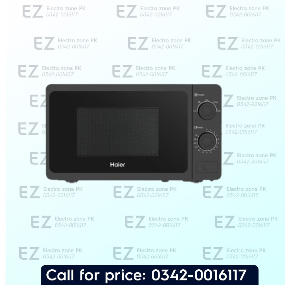 Haier HMW-20MBS Solo Series Microwave Oven features efficient microwave heating, multiple power levels and easy mechanical controls at Electro Zone Pakistan.