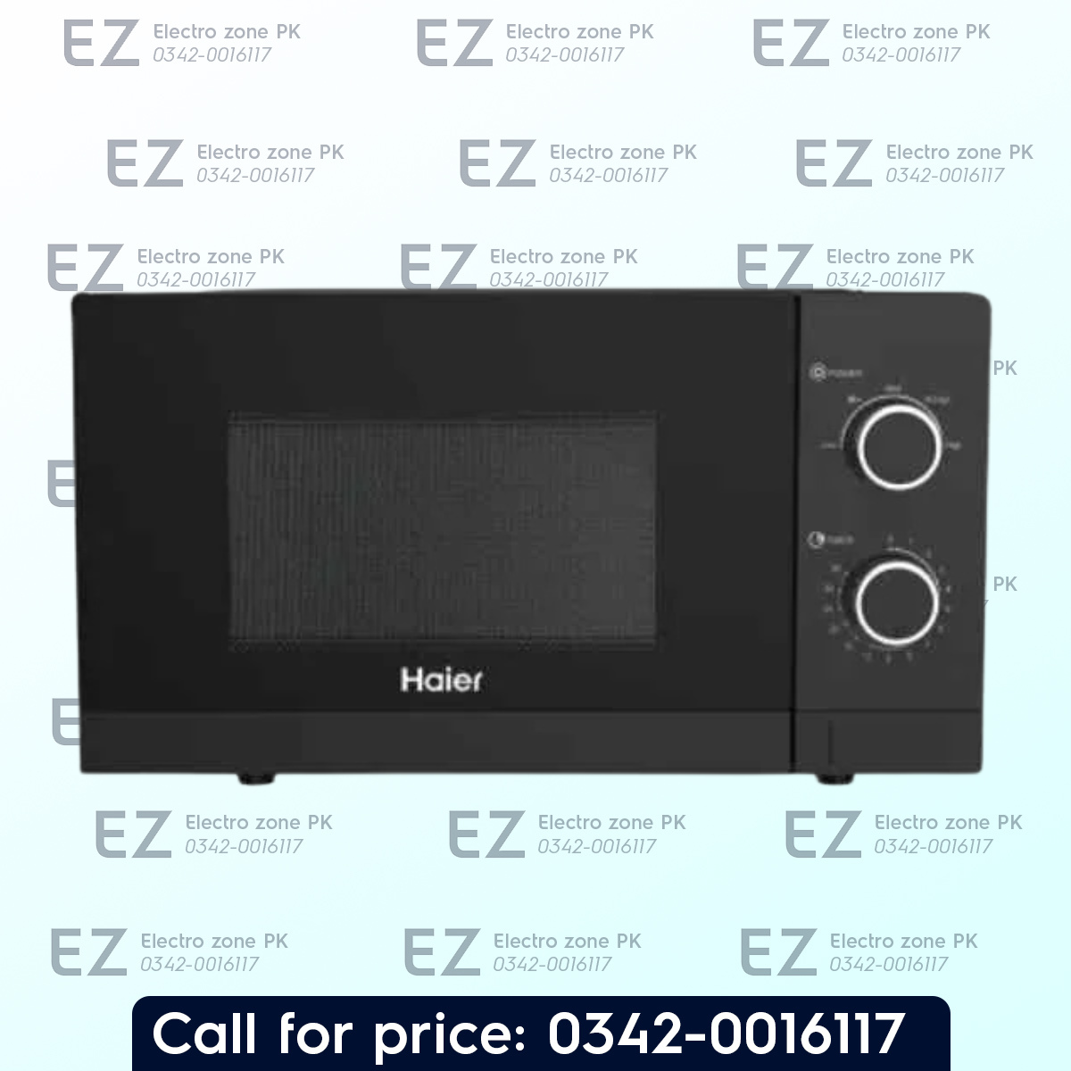 Haier HMW-20MX12 Solo Microwave Oven in Pakistan with 20L capacity, 900W power, digital touch controls, defrost function, and efficient cooking performance.