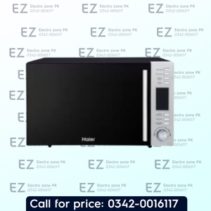 Buy Haier HMW-32300B Grill Microwave Oven in Pakistan. Features 32L capacity, 1200W power, dual grill modes, auto menu, and digital controls.