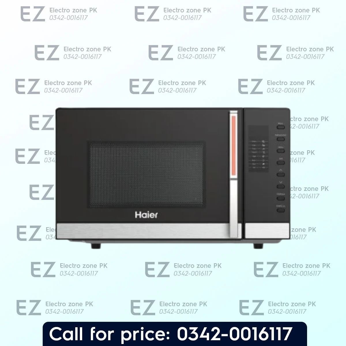 Haier HMW 23200DG 23L Grill Microwave Oven with 23L capacity, grill function, and auto menus. Check the latest price in Pakistan at Electro Zone PK.
