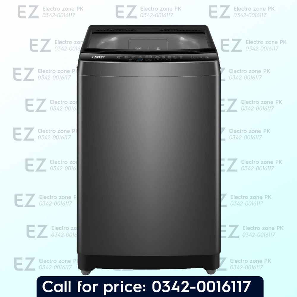 The Haier HWM 100-316S6 Automatic Washing Machine Built with a 1300 RPM spin speed, Fuzzy Control, and a durable stainless steel drum. 10 years motor warranty.