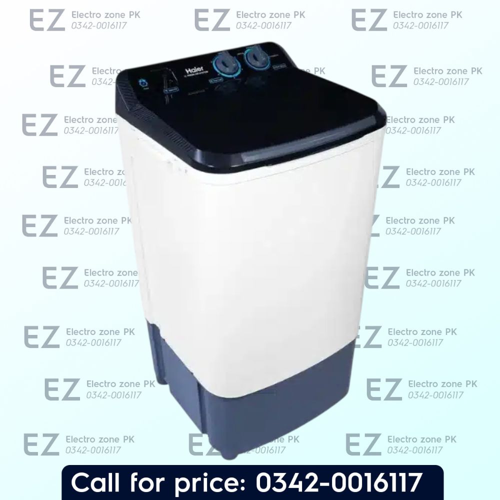 Haier HWM 80-60 Semi Automatic Single Tub Washing Machine features pulsator wash, efficient water flow and durable motor at Electro Zone Pakistan for easy laundry.