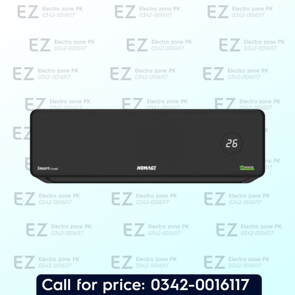 Homage 1 Ton HES 1212E Smart Crystal Inverter AC offers smart inverter cooling, efficient airflow and energy-saving performance at Electro Zone.