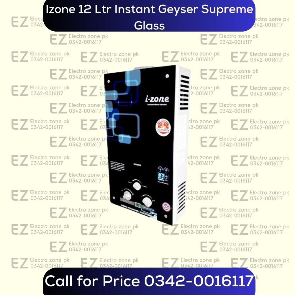 Izone 12 Ltr Instant Geyser Supreme Glass - Instant Hot Water Solution