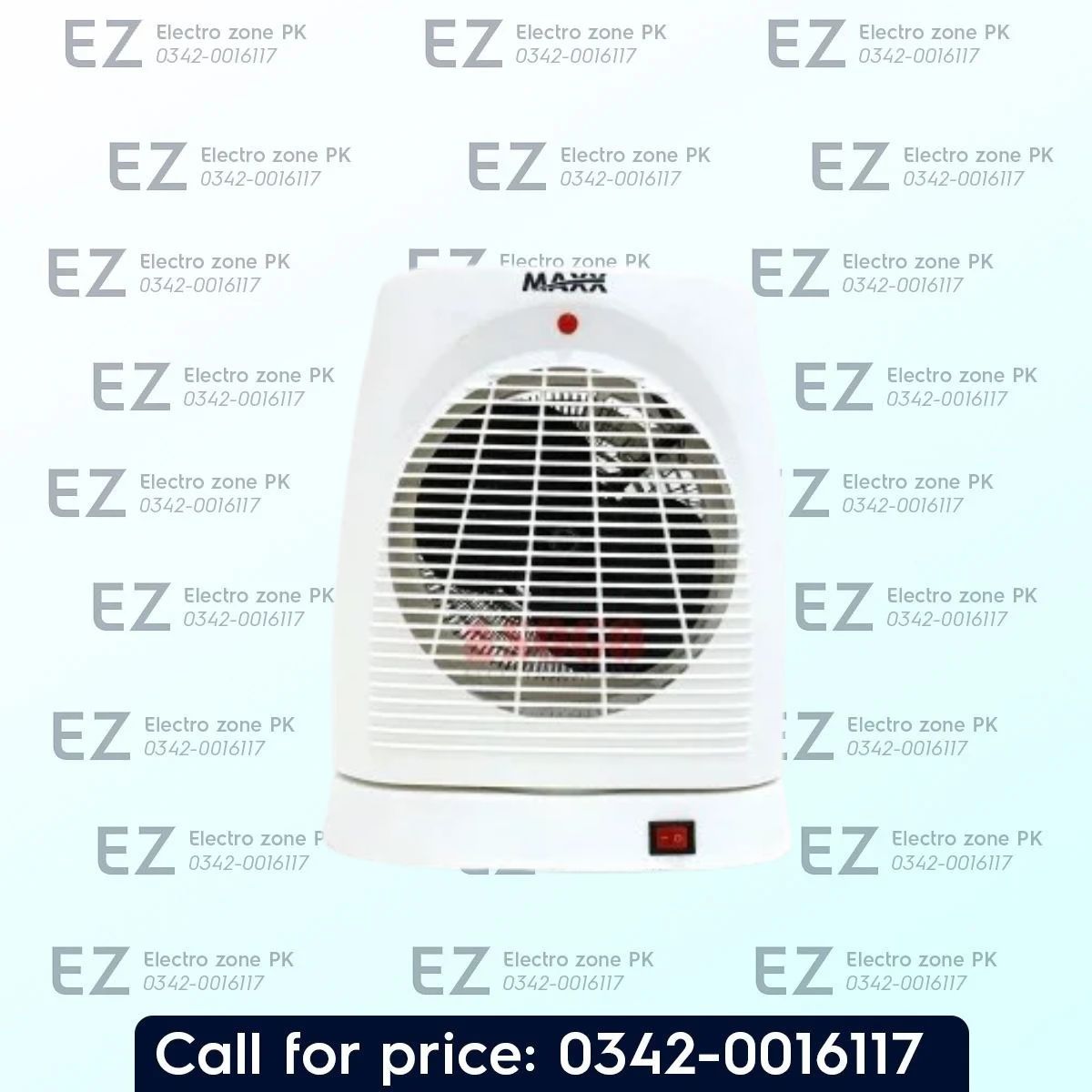 MAXX MX 113 Electric Fan Heater with 500W heating power, adjustable thermostat, and cool, warm, and hot air modes. Check price at Electro Zone Pk today.