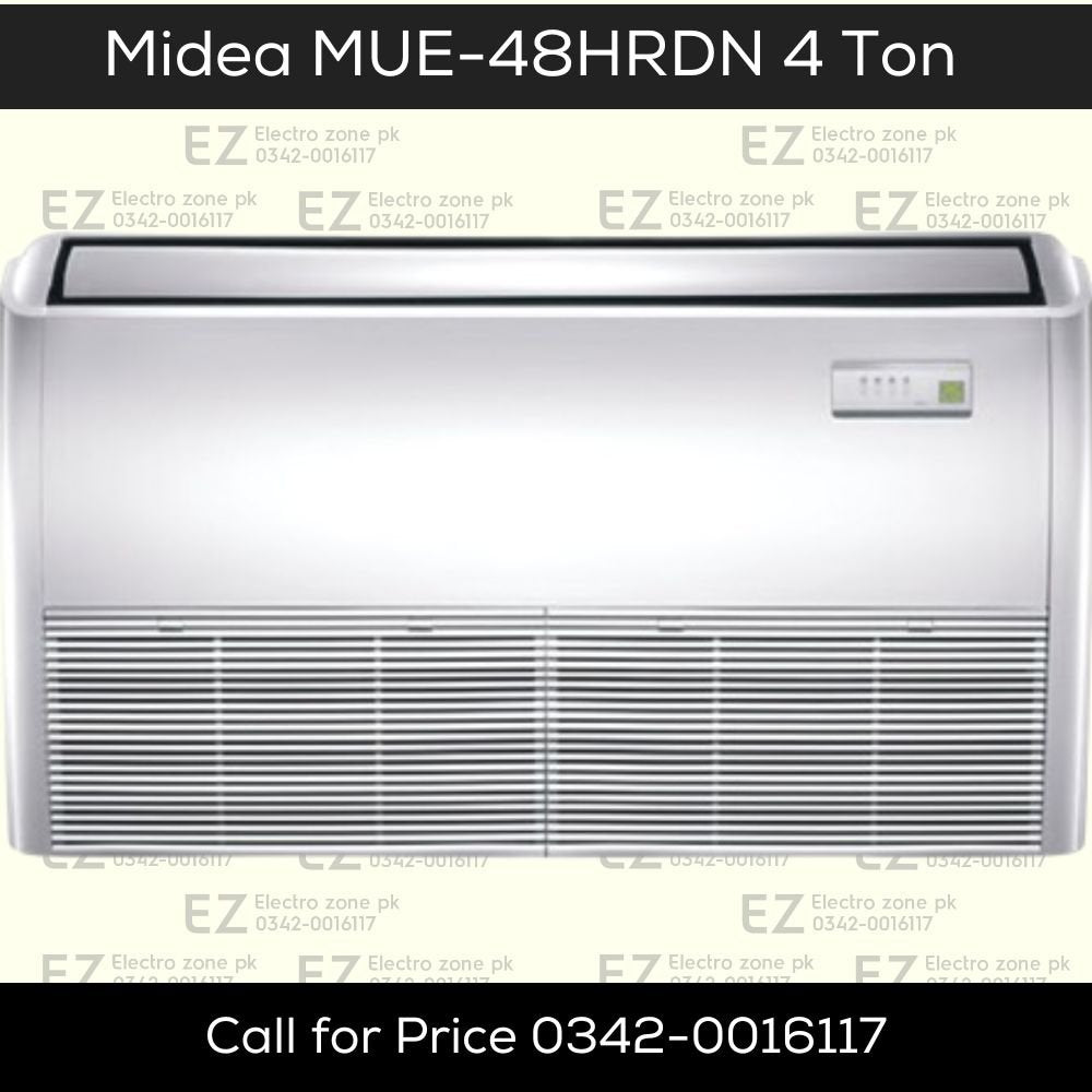 Midea MUE 48HRDN Inverter Ceiling Exposed features inverter compressor, high-volume airflow and efficient cooling at Electro Zone Pakistan on 0% interest!.
