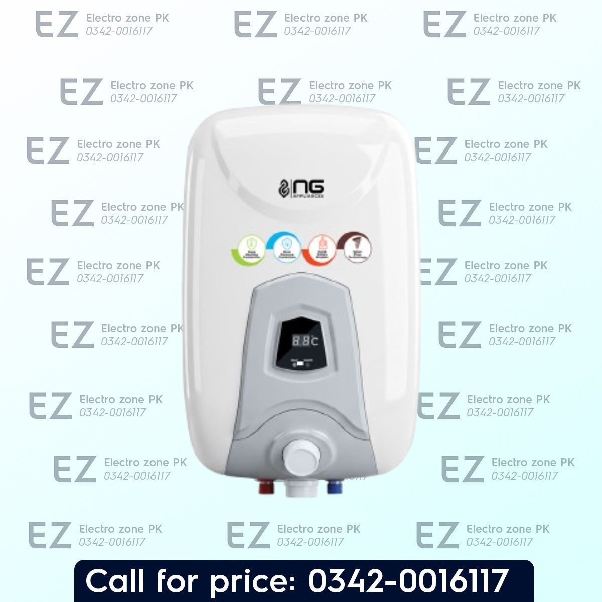 Nasgas SEM 150 Fast Electric Water Geyser with 150L capacity and efficient electric heating for reliable household hot water at Electro Zone Pk.