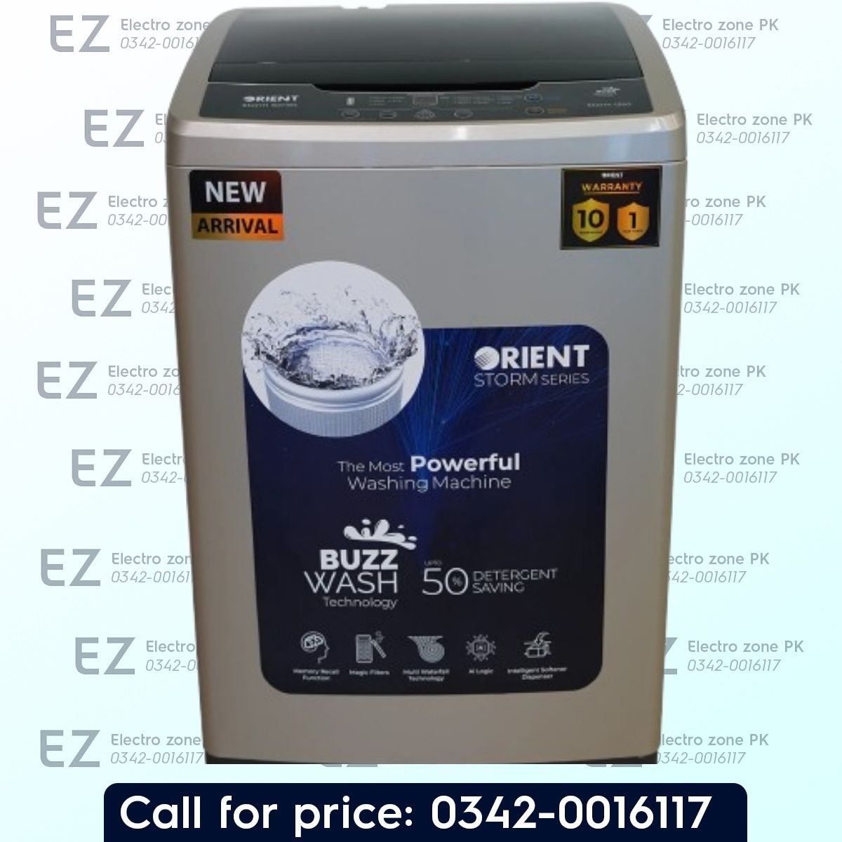 Orient 10 KG Storm 1150 Top Load Inverter Washing Machine offers efficient washing, inverter technology, powerful cleaning, convenient operation for everyday.