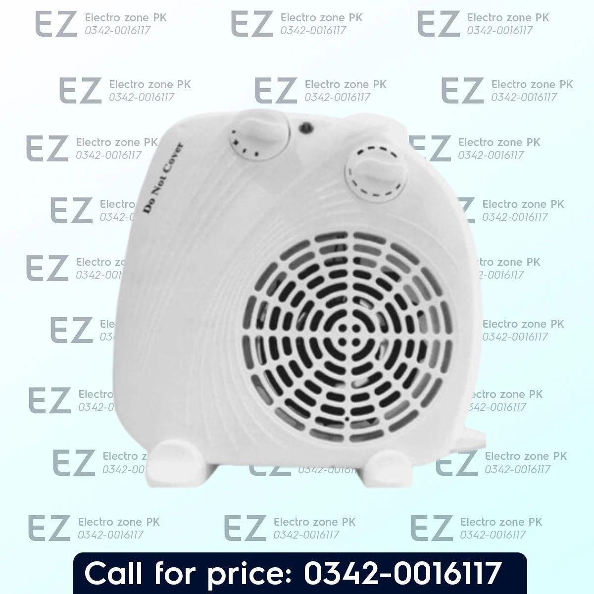 SECO SG 012 Electric Fan Heater with 600W/1200W power settings, adjustable thermostat, and cool, warm, and hot air modes. Check price at Electro Zone PK.