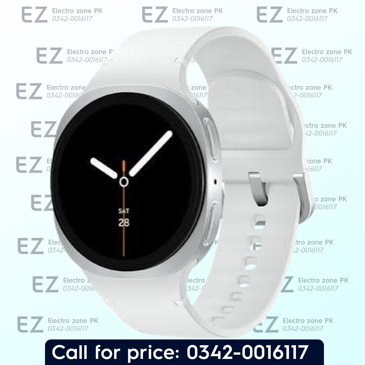 Samsung Galaxy Watch 8 Silver 40mm with advanced health tracking, fitness features, smart connectivity, and stylish design from Electrozone Pakistan.