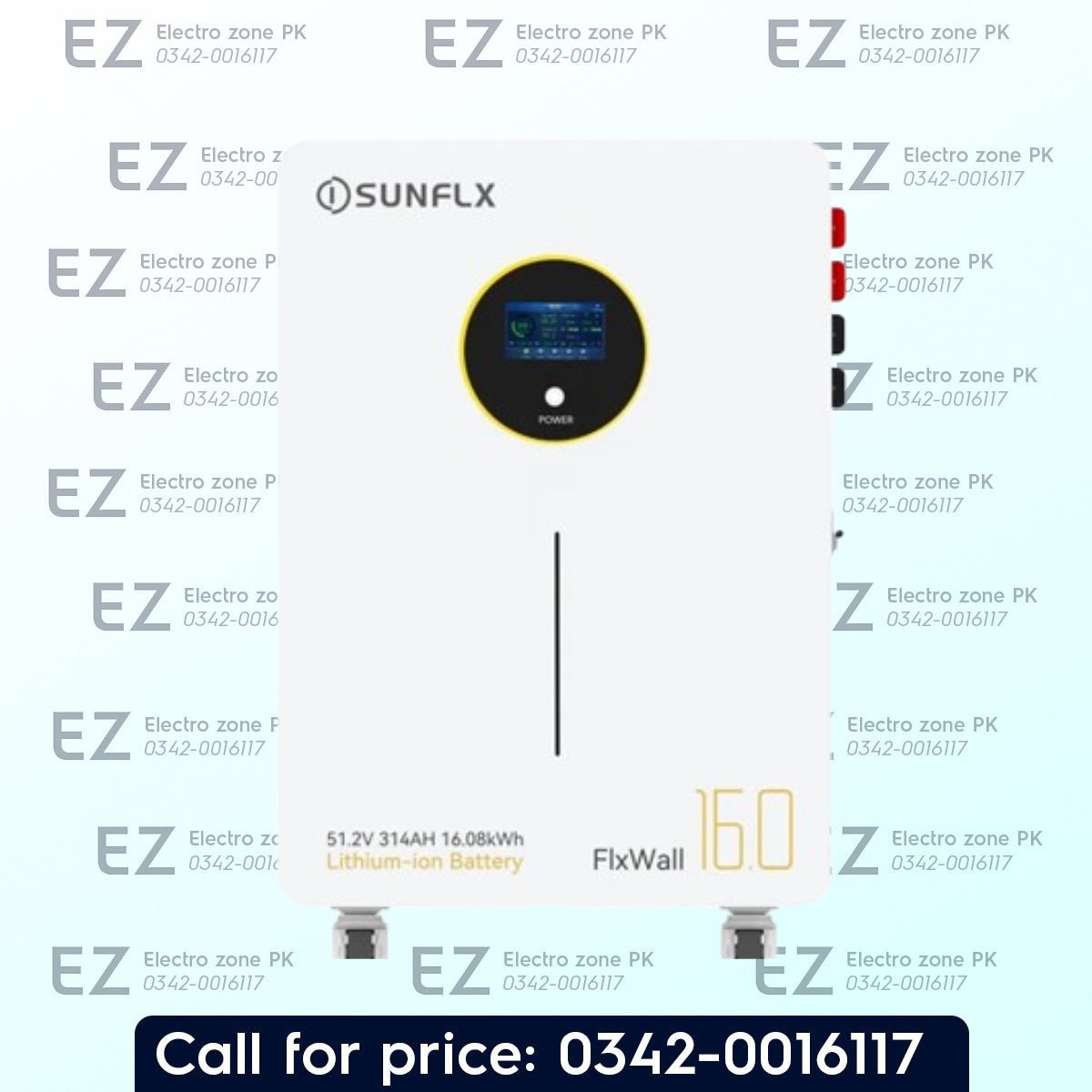 Sunflx FlxWall 16KW 16 314Ah Lithium Ion Battery for reliable solar energy storage, backup power, long-lasting performance, and efficient energy management.