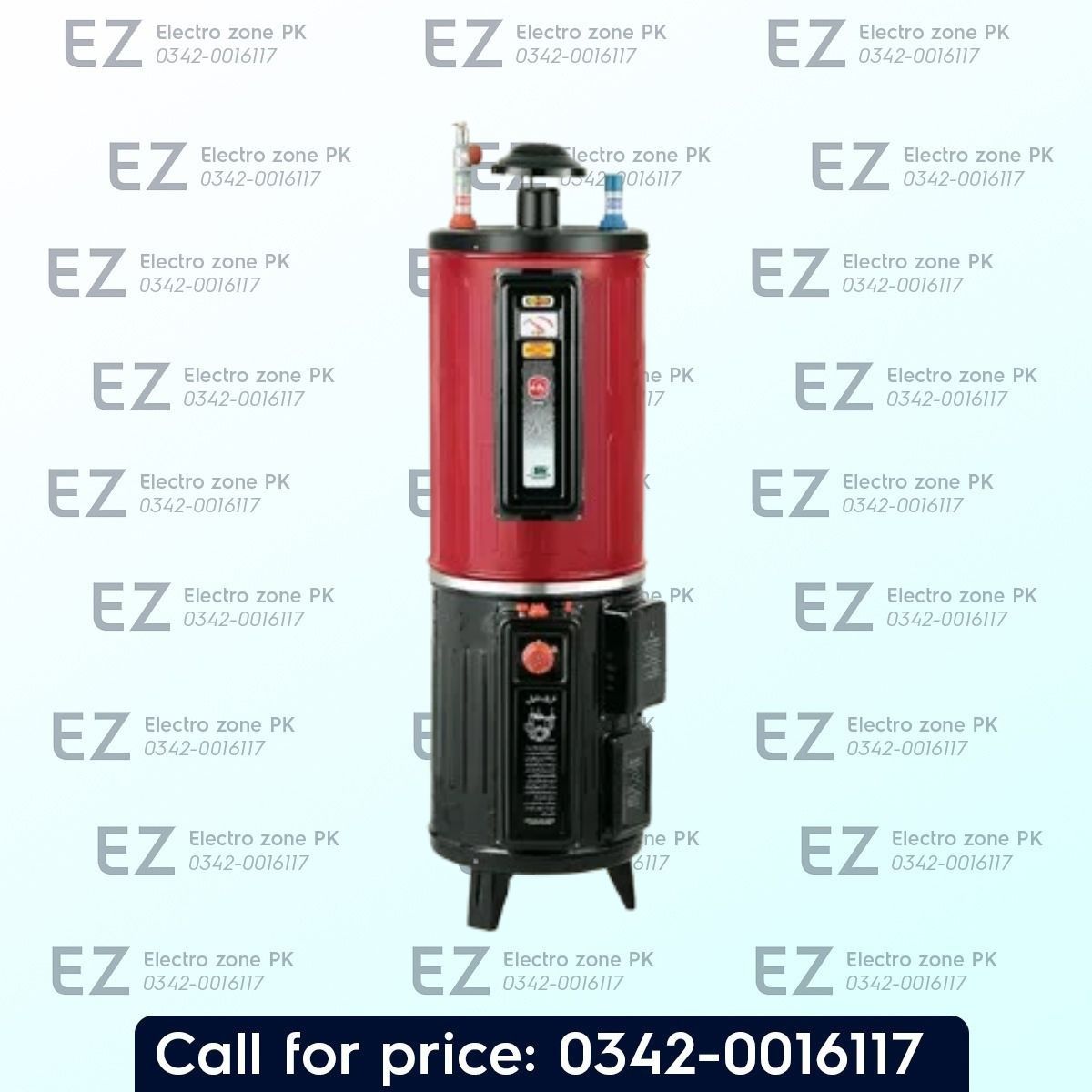 Super Asia GEH 725AI Auto Ignition Water Geyser with 25-gallon capacity, dual safety thermostat, and automatic ignition for reliable hot water at Electro Zone PK.