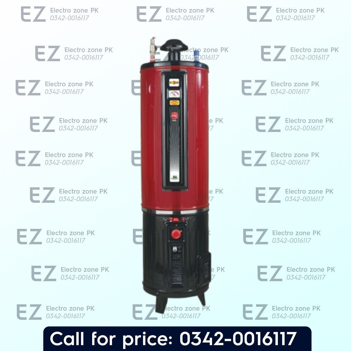 Super Asia GEH 730AI Water Geyser with 30-gallon capacity, auto ignition, and dual safety thermostat for reliable hot water at Electro Zone PK.