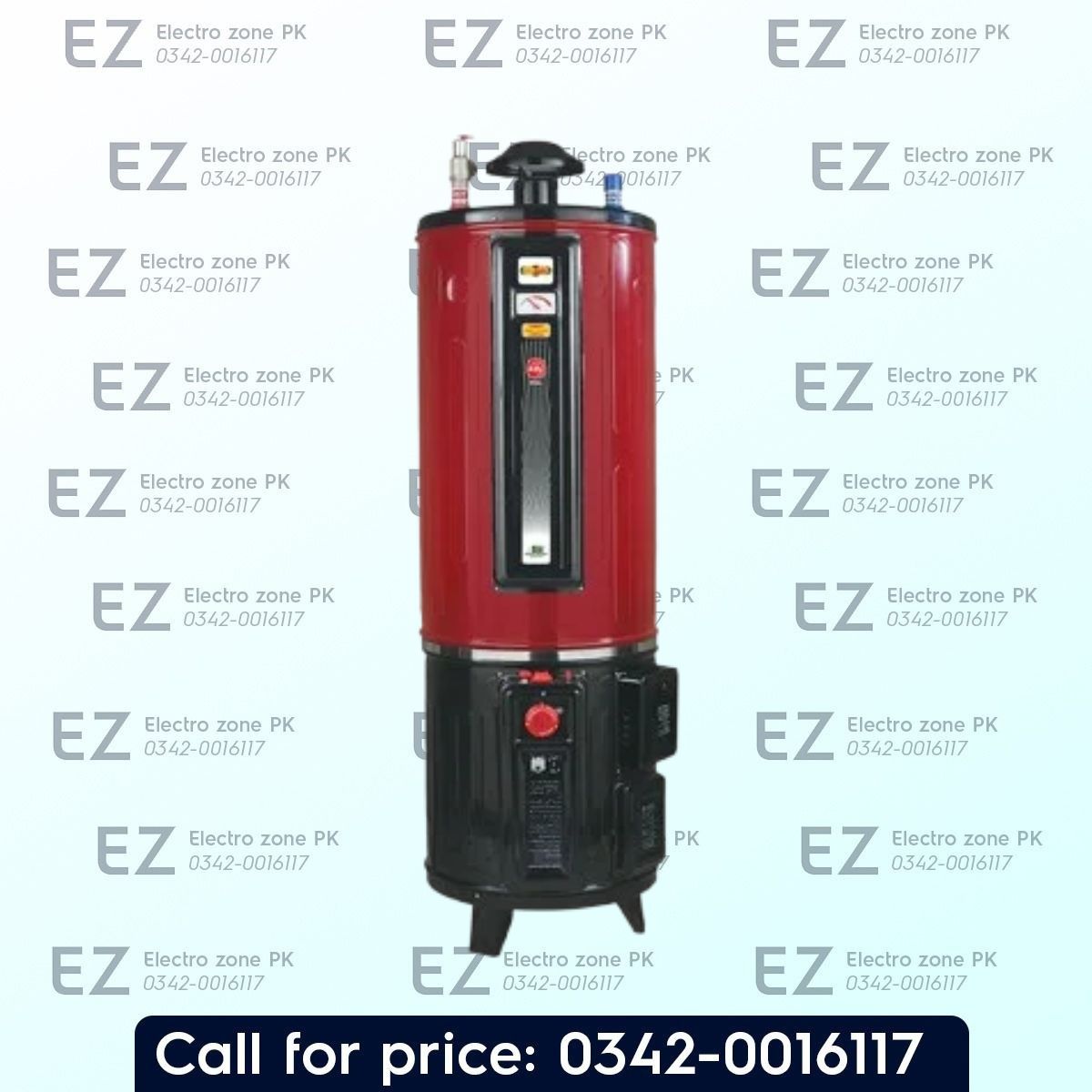 Super Asia GEH 755AI Water Geyser with 55-gallon capacity, auto ignition, and dual safety thermostat for reliable hot water at Electro Zone PK.