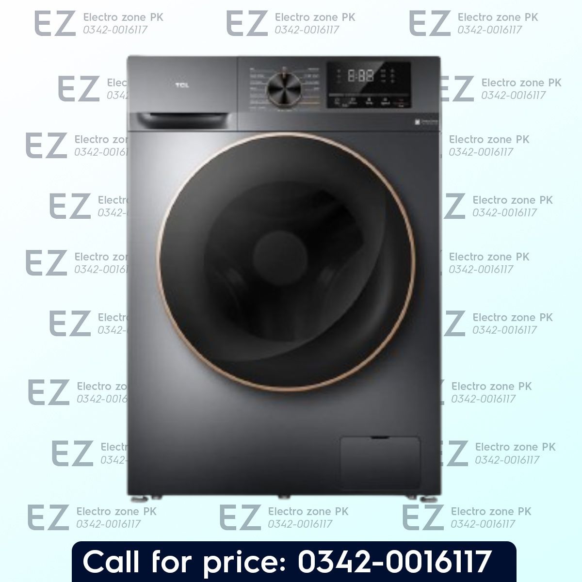 TCL 10kg C210WDG Inverter Washing Machine and Dryer from Electrozone Pakistan with efficient washing, powerful drying, inverter technology, and smart features.