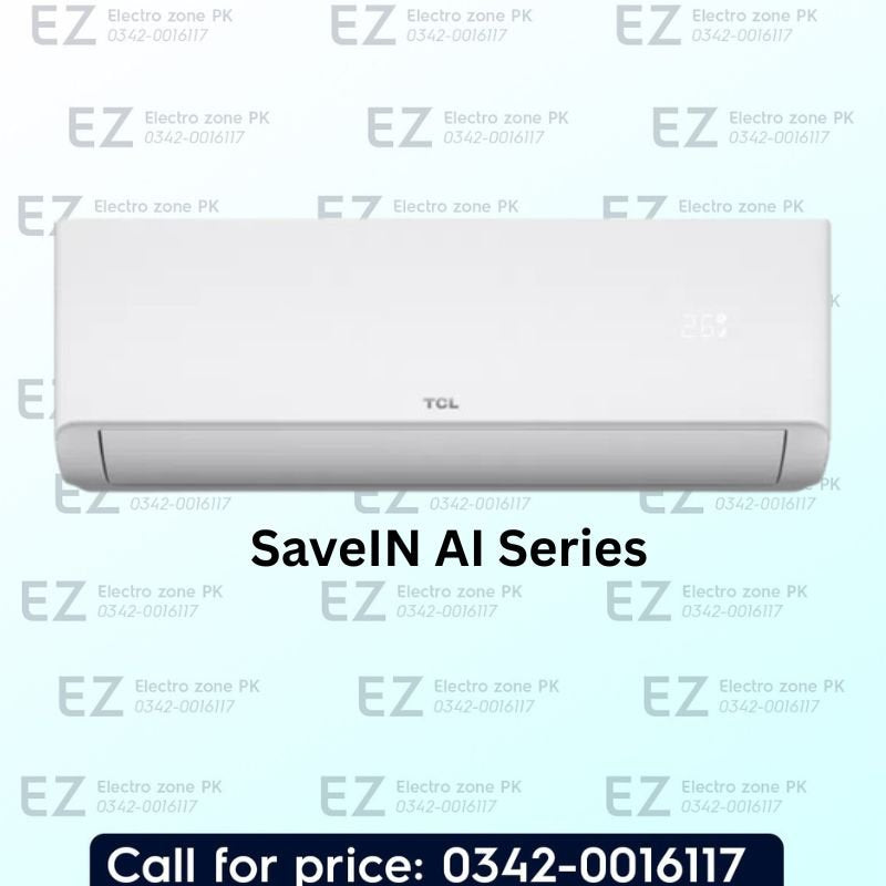 TCL 24SVN AI CO 31G 2.0 Ton SaveIN AI Series cool only features AI inverter cooling, efficient airflow and energy-saving performance at Electro Zone Pakistan.