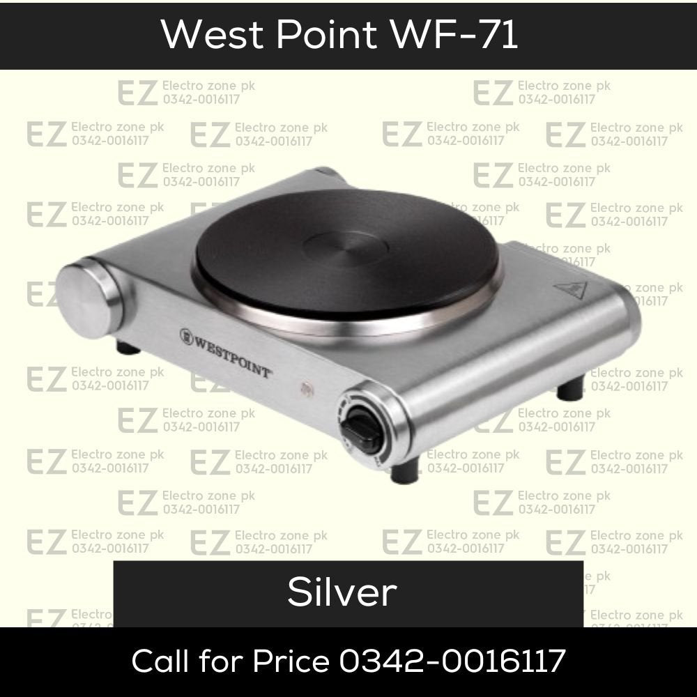 West Point WF 71 Hot Plate features efficient electric heating, adjustable temperature control and durable performance for cooking at Electro Zone Pakistan.
