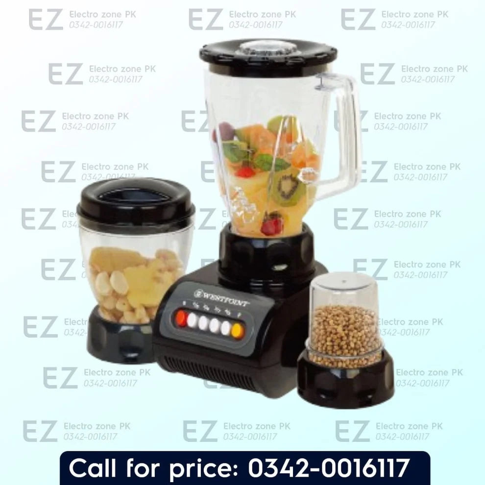 West Point WF 9491 Blender and Grinder 3 in 1 offers powerful blending and grinding, versatile performance, and convenient operation for everyday kitchen preparation.