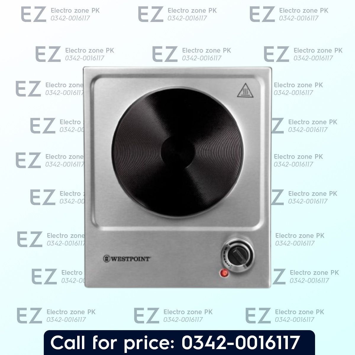 Westpoint WF 251 Hot Plate with 1500W cast-iron plate, adjustable temperature control, power indicator, overheat protection, at Electro Zone PK.