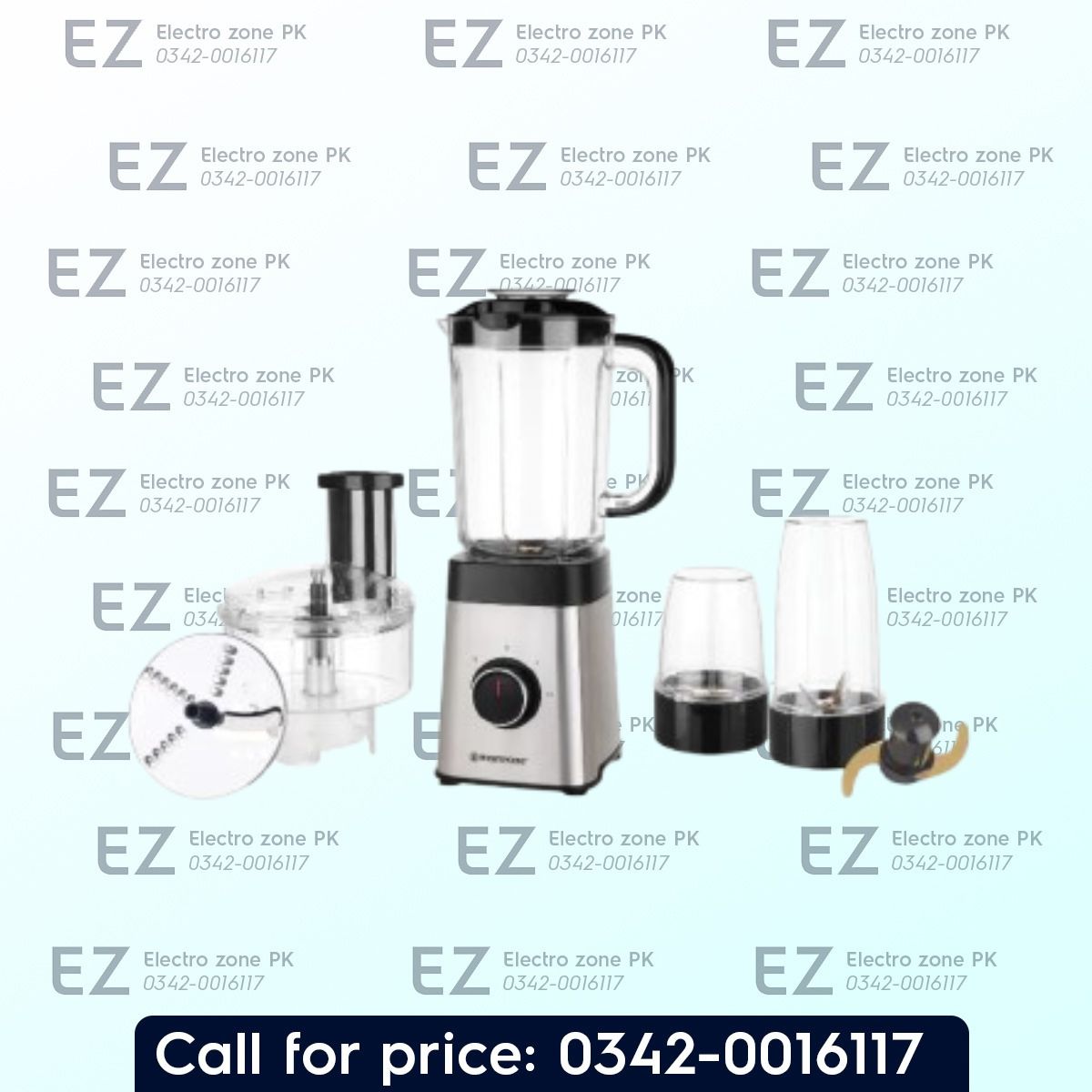Westpoint WF 445 Chopper Blender with Two Grinders offers versatile chopping, blending, and grinding functions with powerful performance for everyday kitchen use.