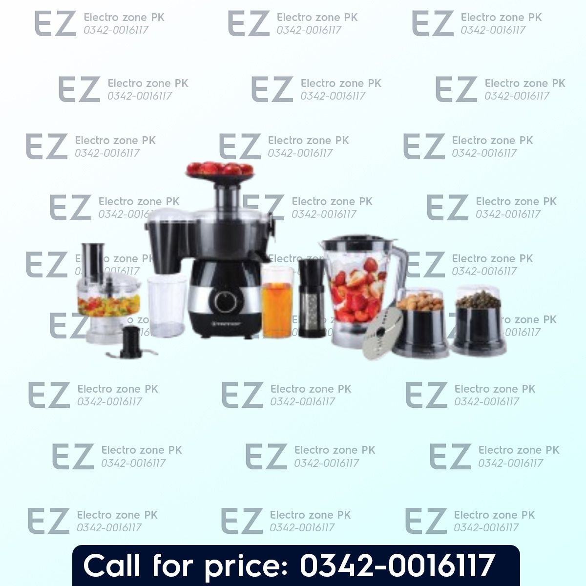 Westpoint WF 4805 Food Processor 9 in 1 offers chopping, slicing, shredding, blending, and grinding for easy meal preparation. Buy from Electro Zone PK.