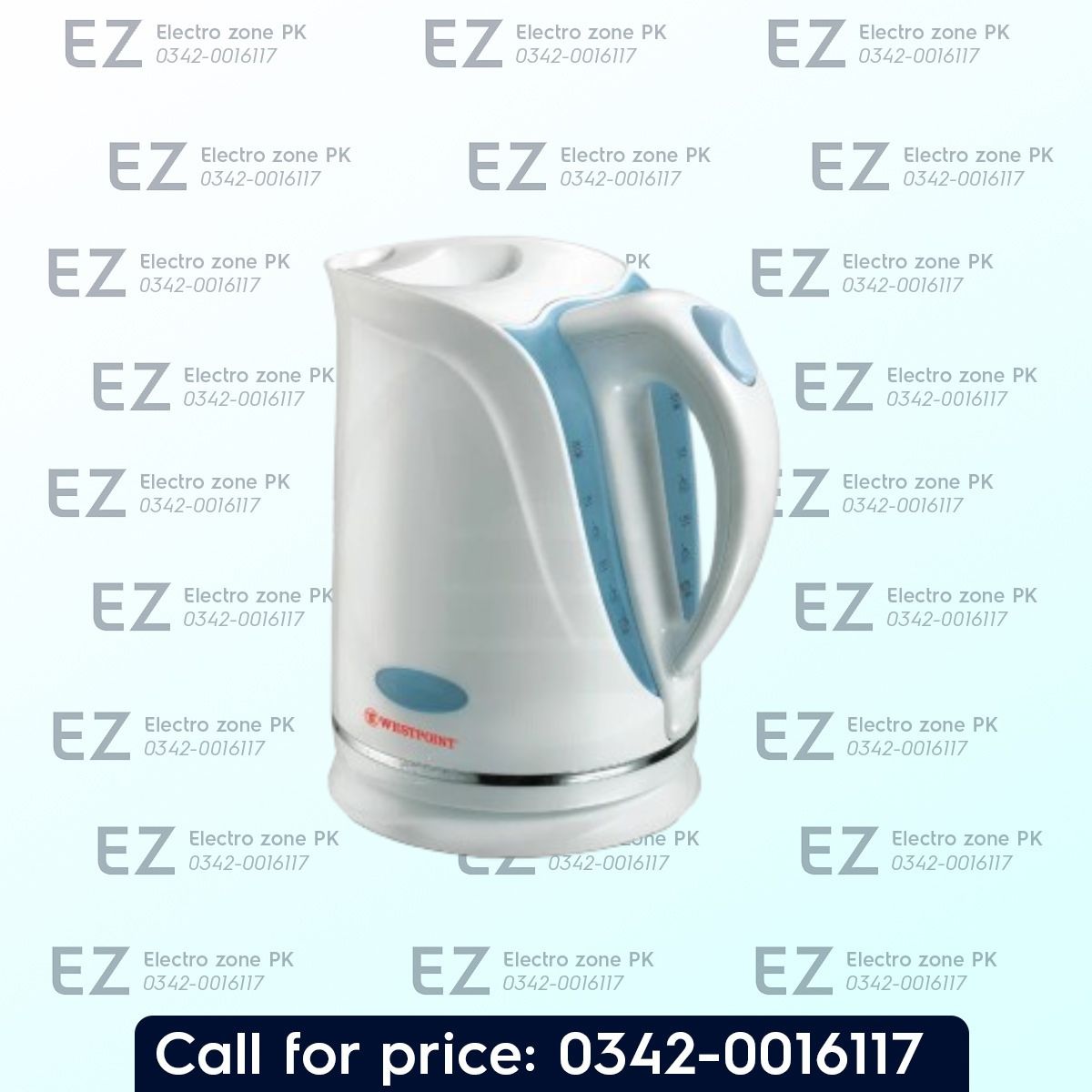 Westpoint WF 578 Deluxe Cordless Kettle with fast boiling, convenient cordless operation, reliable performance, and stylish design from Electro Zone PK.