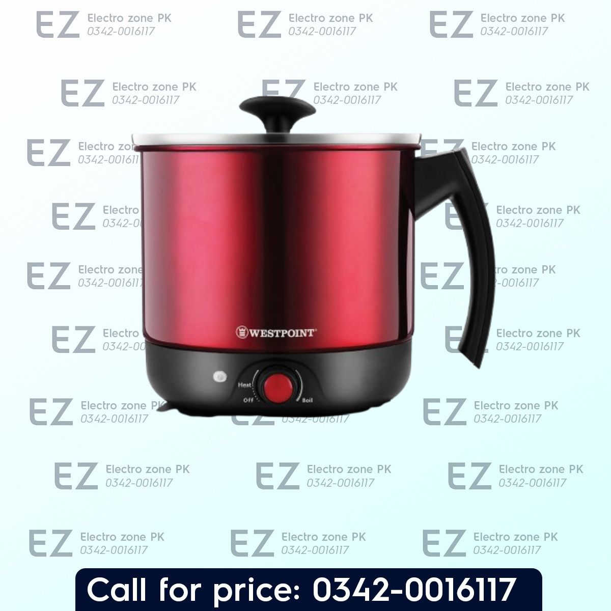 Westpoint WF 6175 Deluxe Cordless Electric Kettle price in Pakistan with rapid boiling, easy handling, 360° swivel base, and automatic shut-off.