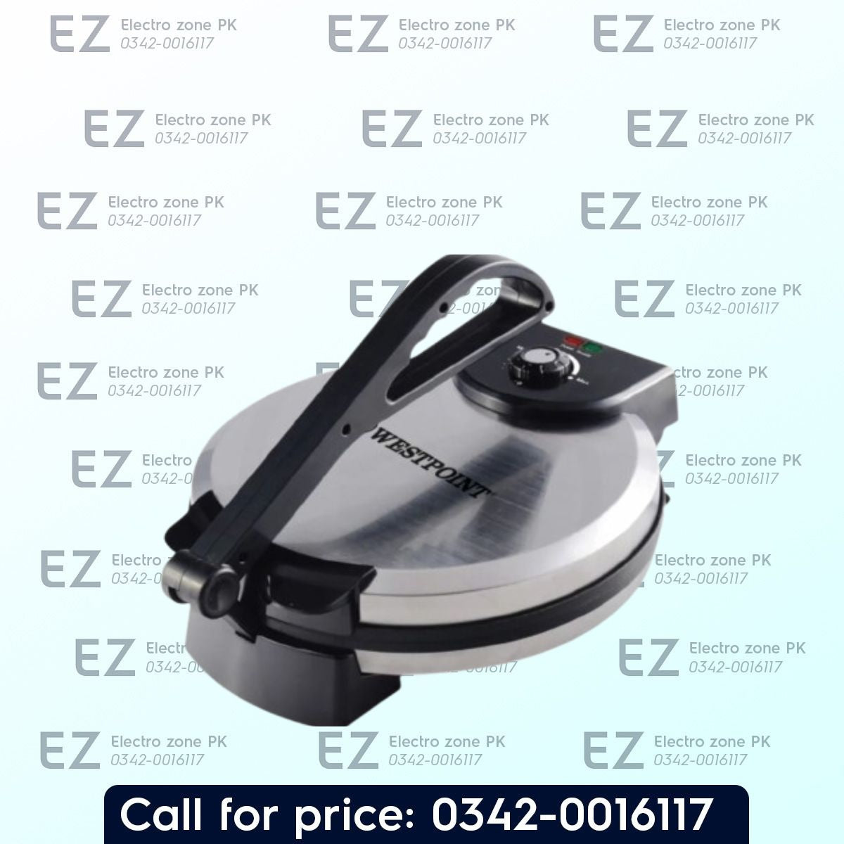 Westpoint WF 6514 T Deluxe Roti Maker offers quick, even cooking with a non-stick plate and easy temperature control. Buy from Electro Zone PK today.